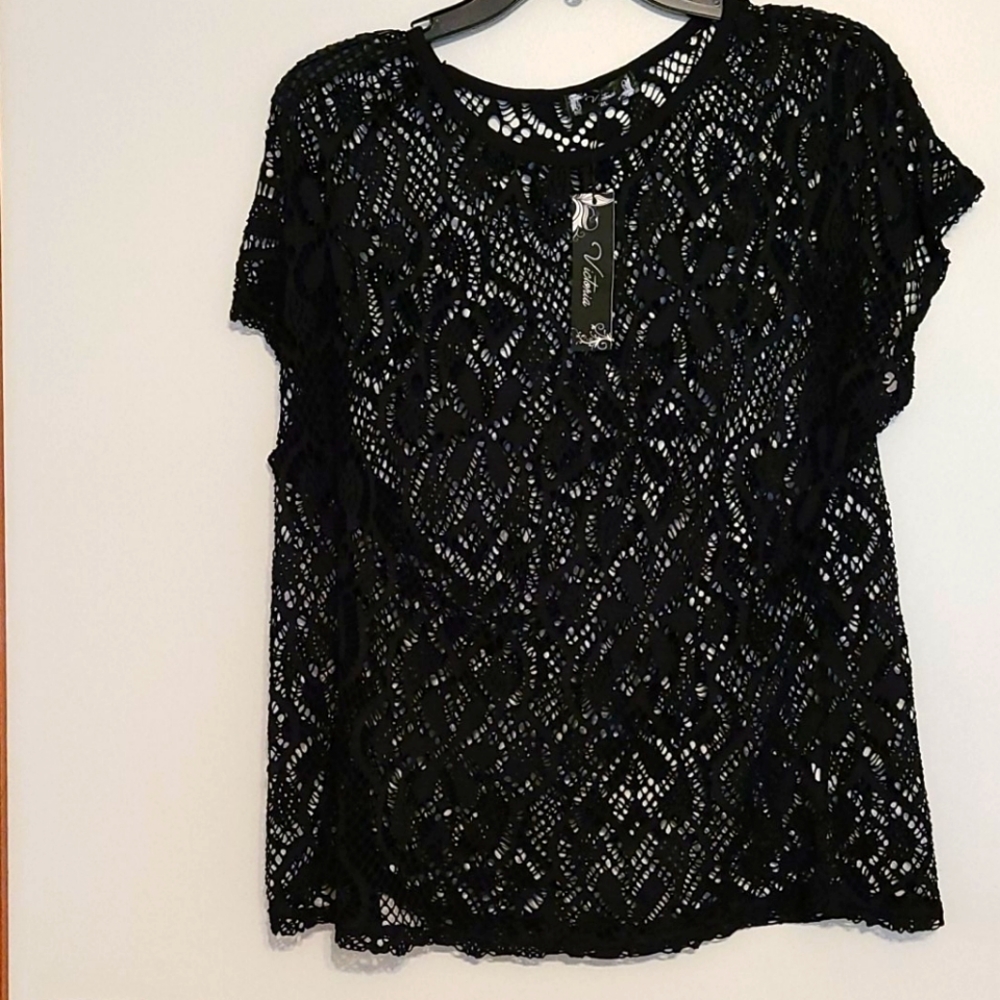 Victoria lace cover up top
